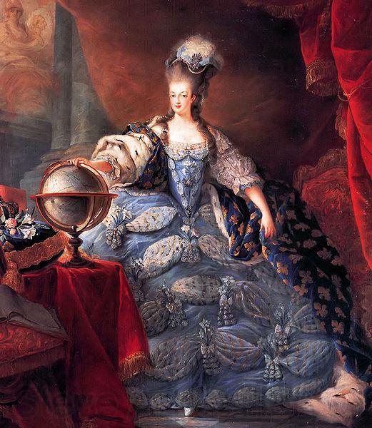 Jean Baptiste Gautier Dagoty Portrait of Marie-Antoinette of Austria Norge oil painting art